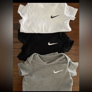 Nike Baby Grey White Black Onesie 3 Pack. 3 Months & Newborn Set